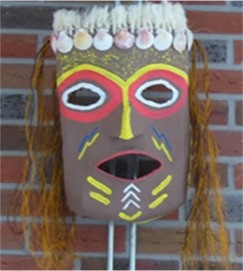 Afrikaanse masker van papier mache